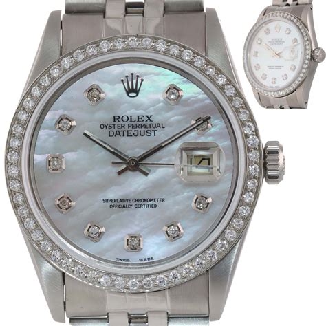 rolex datejust diamonds gold and steel|rolex datejust diamond bezel aftermarket.